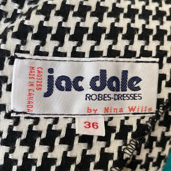REDUCED!!!Vintage 70’s Jac Dale by Nina Wills houndstooth black and white! - Picture 17 of 17